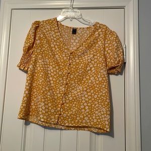 Yellow Button Up Blouse